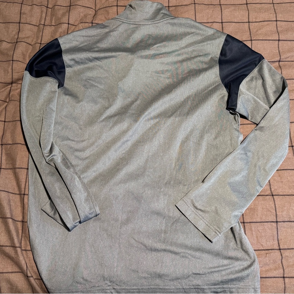 Michigan Wolverines Jordan Dri-Fit Quarter Zip Pullover Gray Large - Picture 4 of 4